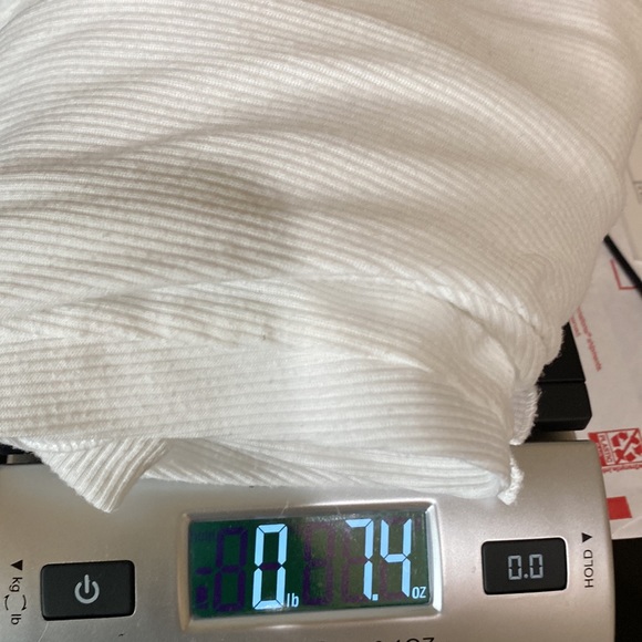 Modcloth Flutter Lettuce Hem Ribbed V-Neck White Shirt 2X - Picture 12 of 12